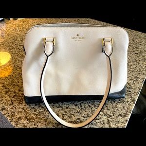 White Leather Kate Spade Handbag